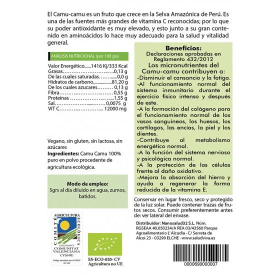 Camu Camu en polvo ECO 50 g, Salud Viva