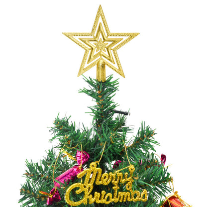 Vidaxl Mini Árbol De Navidad Artificial Con 20 Luces Led Verde 45 Cm_5