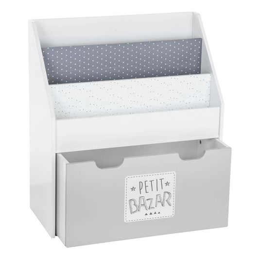 Wellhome Estantería Con Contenedor Y Ruedas Gris