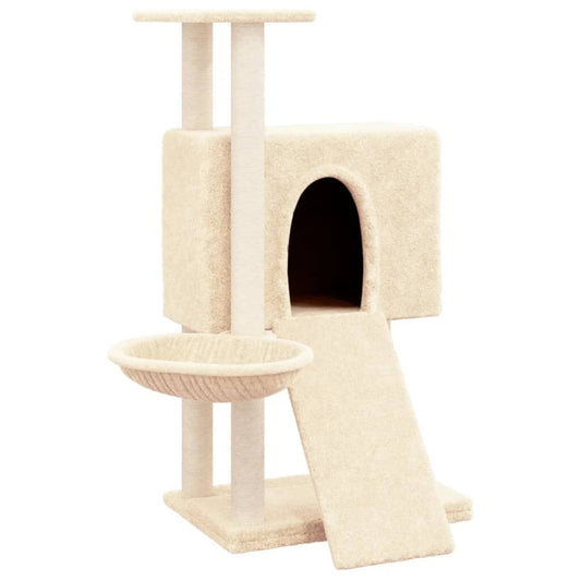 Vidaxl Rascador Para Gatos Con Postes De Sisal Crema 96 Cm_0