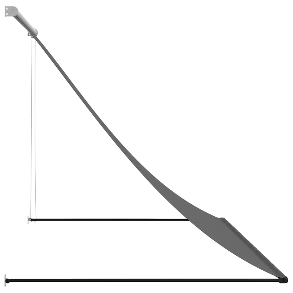 Toldo Retráctil De Tela Y Acero Gris Antracita 200x150 Cm_3
