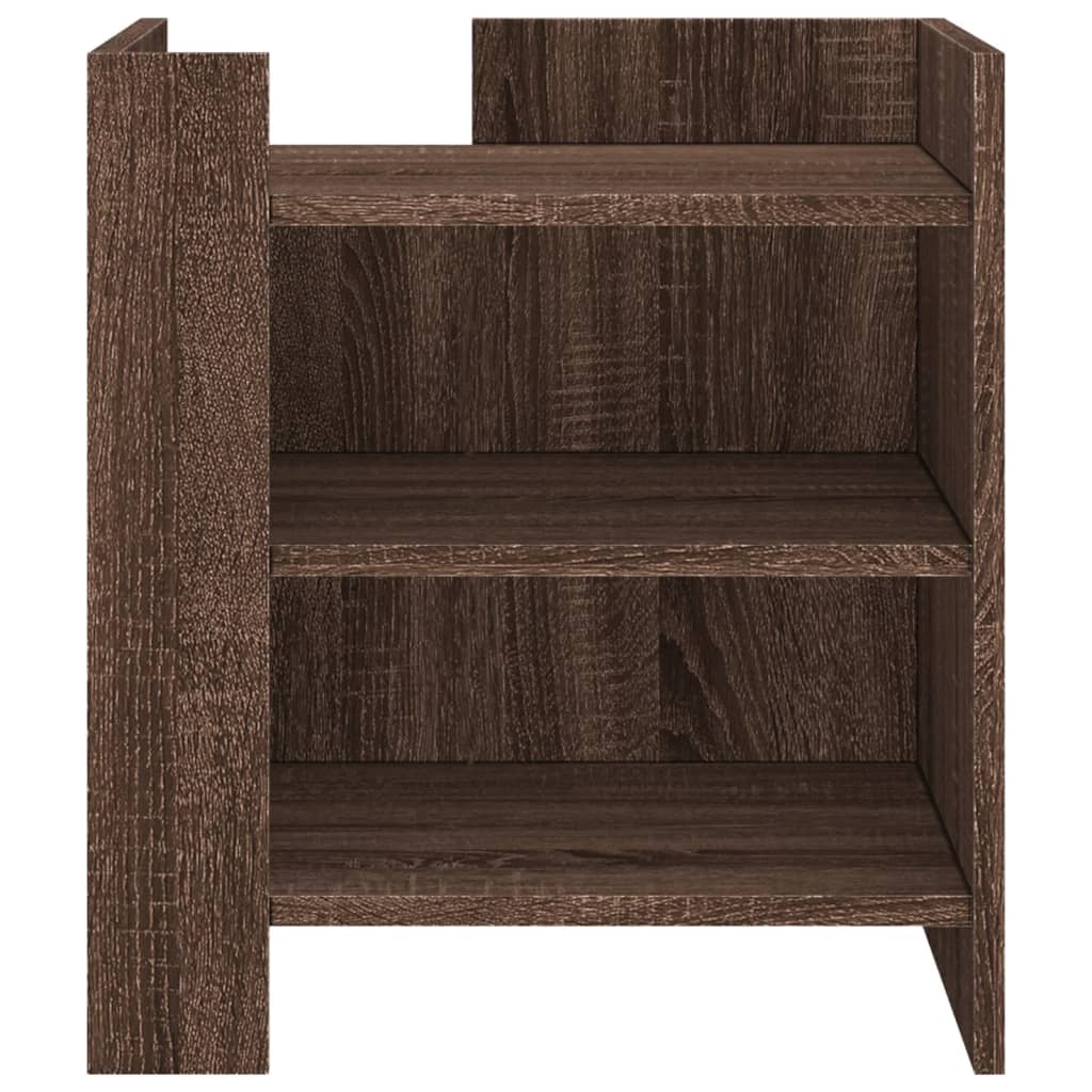Mesita De Noche Madera De Ingeniería Roble Marrón 45x50x50 Cm_2