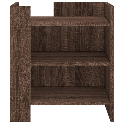 Mesita De Noche Madera De Ingeniería Roble Marrón 45x50x50 Cm_2