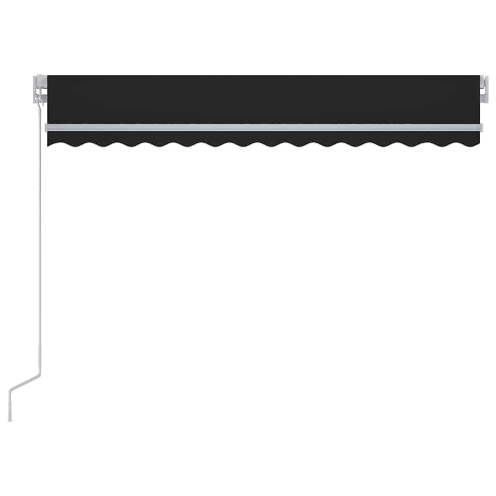 Toldo Manual Retráctil Con Led Antracita 300x250 Cm_2
