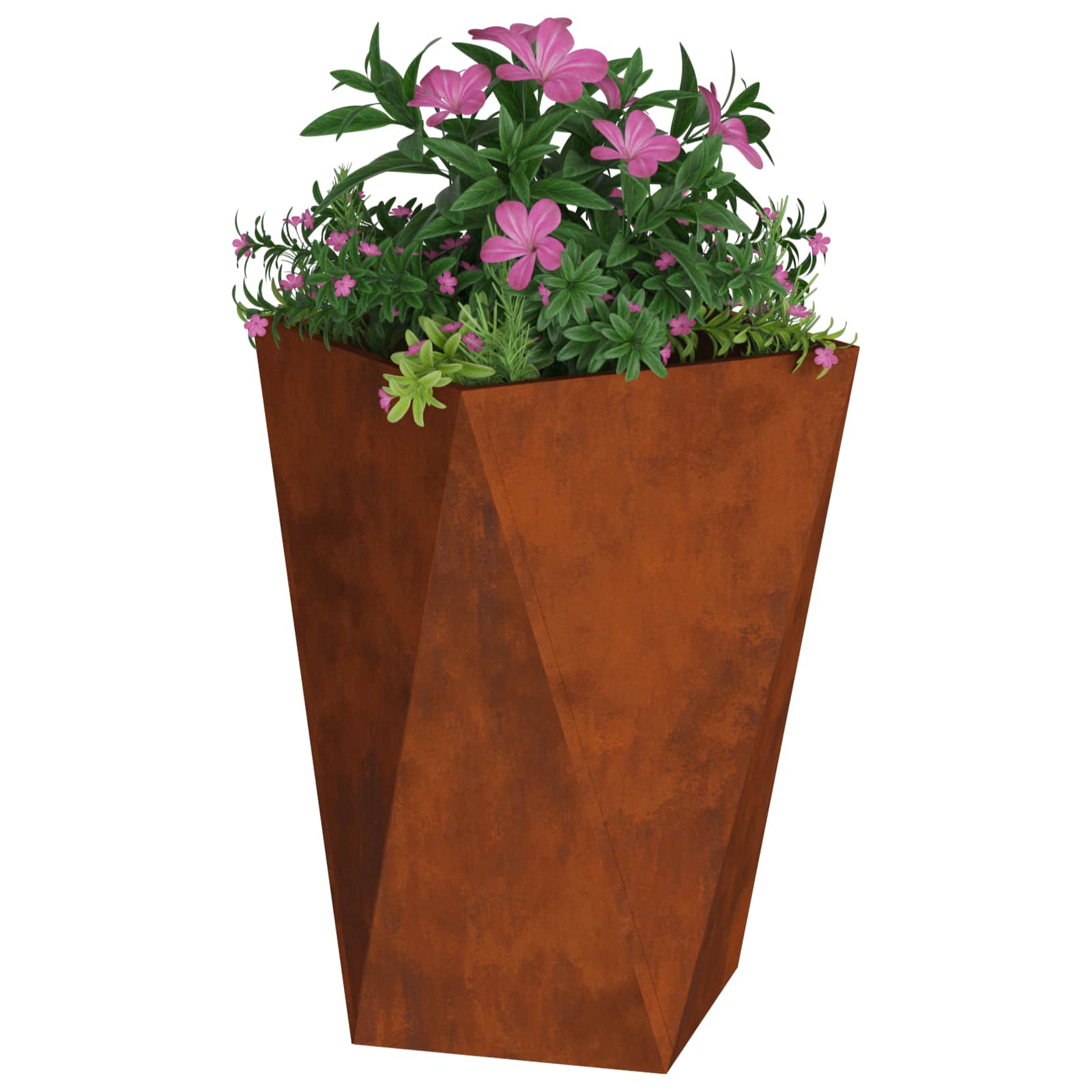 Jardinera Oxidado 50 X 50 X 75 Cm Acero Autopatinable_2