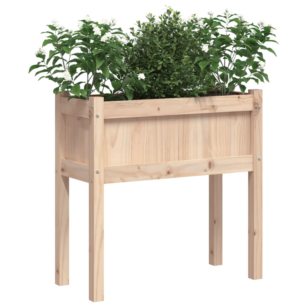 Jardinera Con Patas Madera Maciza De Pino 70x31x70 Cm_3