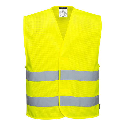 Chaleco Meshair De Alta Visibilidad Con Dos Bandas / 4x/5x / Amarillo_0