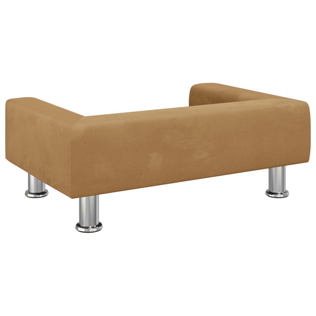 Cama Para Perros De Terciopelo Marrón 70x45x26,5 Cm / Vetonek_3