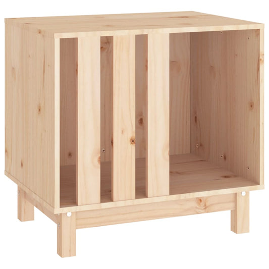 Caseta Para Perros Madera Maciza De Pino 60x45x57 Cm_0