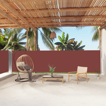 Vidaxl Toldo Lateral Retráctil Marrón 160x1000 Cm_1