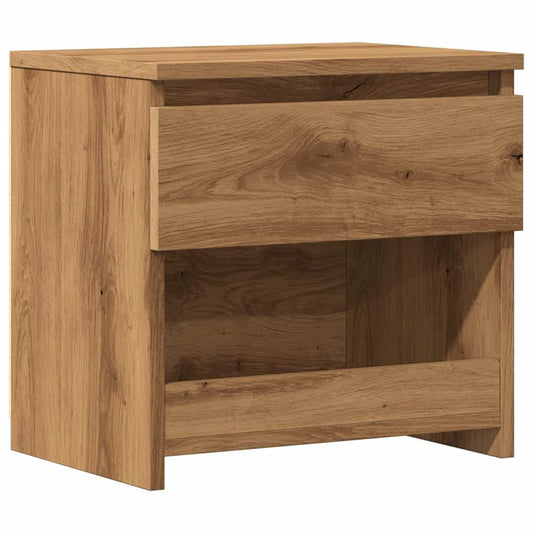 Mesita De Noche Madera De Ingeniería Roble Artisian 40x30x39 Cm_0