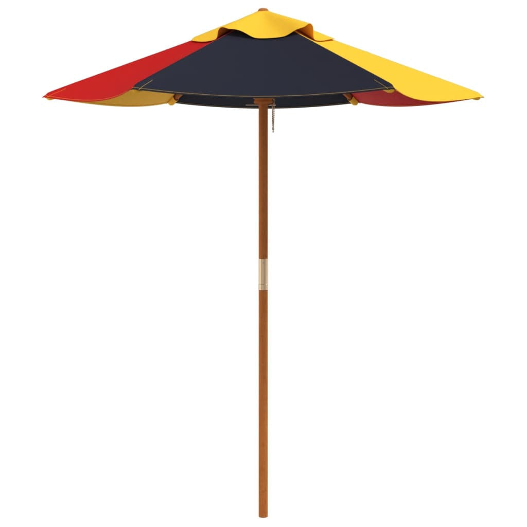 Vidaxl Sombrilla De Jardín Para Niños Con Poste De Madera Ø120x140 Cm_3