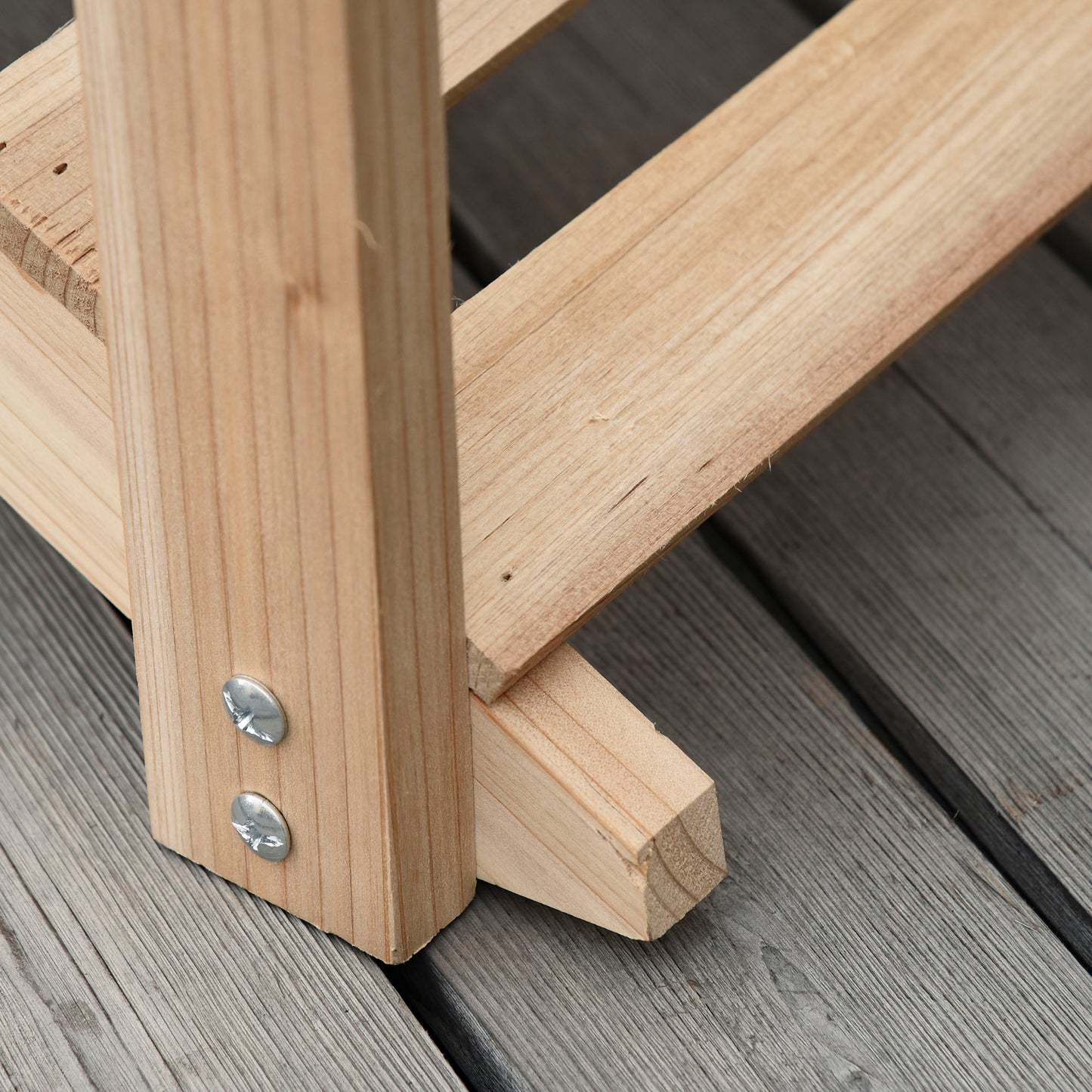Outsunny Puente De Jardín De Madera Con Pasamanos 100x32x48 Cm Madera Natural_4