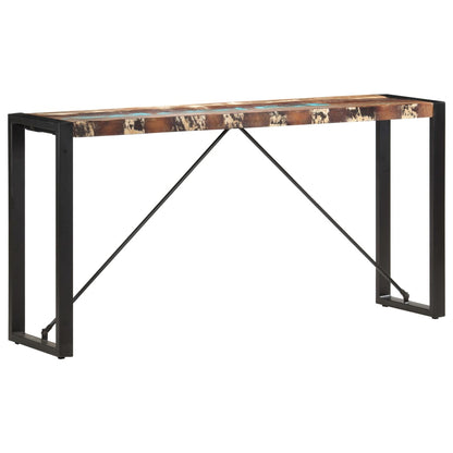 Mesa Consola De Madera Maciza Reciclada 150x35x76 Cm_4