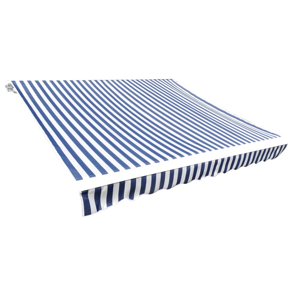 Tela De Repuesto Para Toldo Azul Y Blanco 4x3 M Poliéster_1