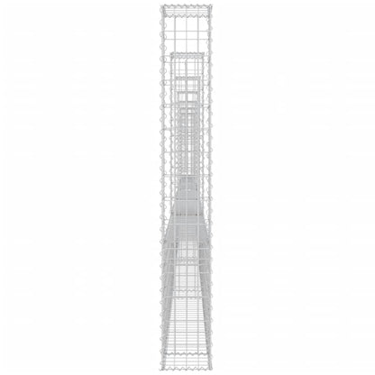 Cesta De Gaviones Forma De U 7 Postes De Hierro 740x20x150 Cm / Vetonek_4