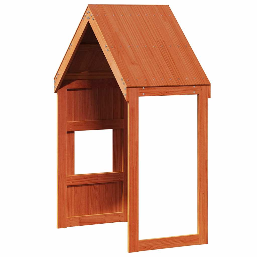 Techo De Cama Infantil Madera Maciza Pino Marrón 55x84x132 Cm_5
