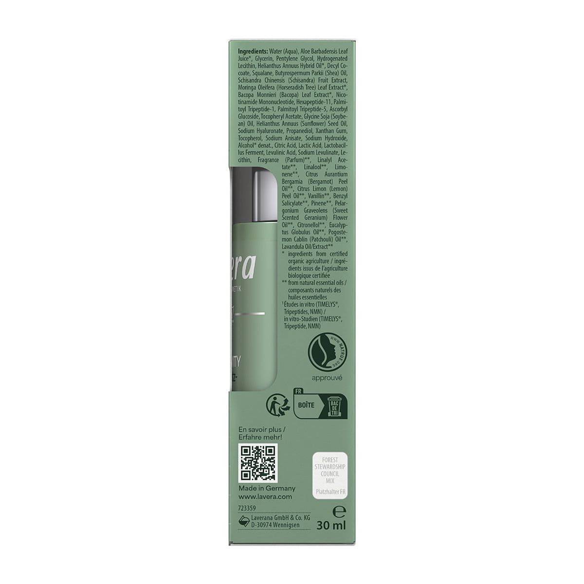 Sérum facial protector celular Skin Longevity Lavera 30 ml