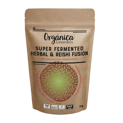 Herbal &amp; Reishi Fusion Fermentados Bio -con Prebióticos, Probióticos, Postbióticos- 90g - Orgánica Superfoods_0