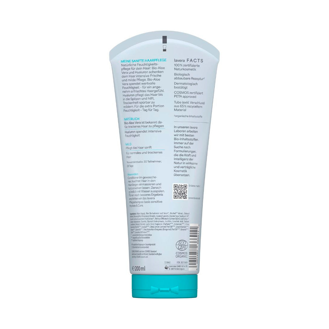 Acondicionador hidrata y cuida Basis sensitive Lavera 200 ml