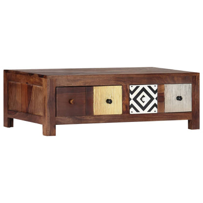 Mesa De Centro De Madera Maciza De Sheesham 90x50x30 Cm_4