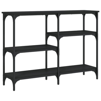 Mesa Consola Madera De Ingeniería Negra 102x29x75 Cm_4