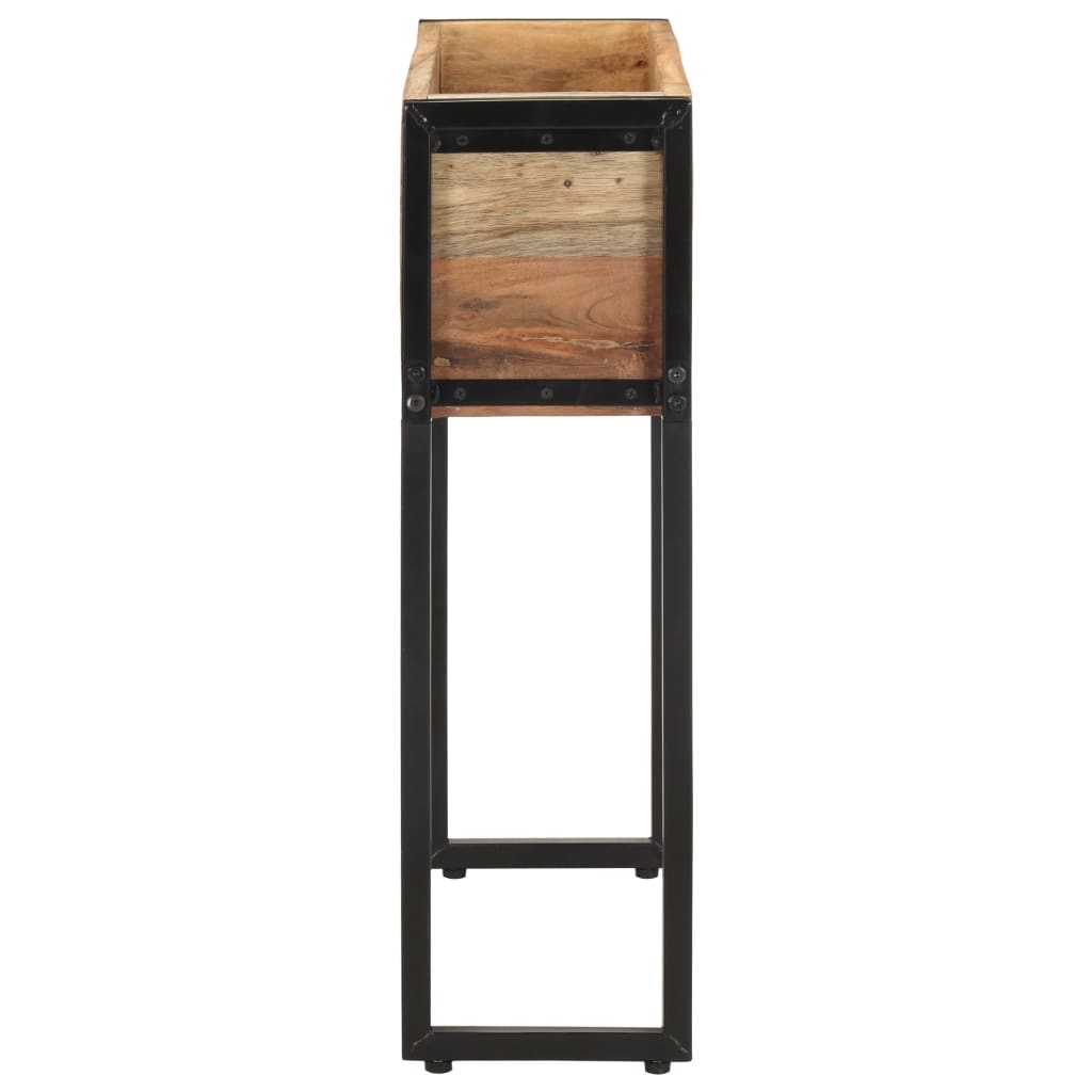Jardinera De Madera Maciza Reciclada 60x20x68 Cm_2