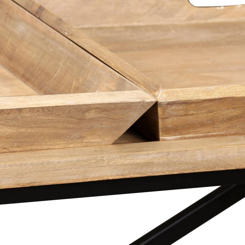 Mesa Consola De Madera De Mango Maciza 130x40x80 Cm_4