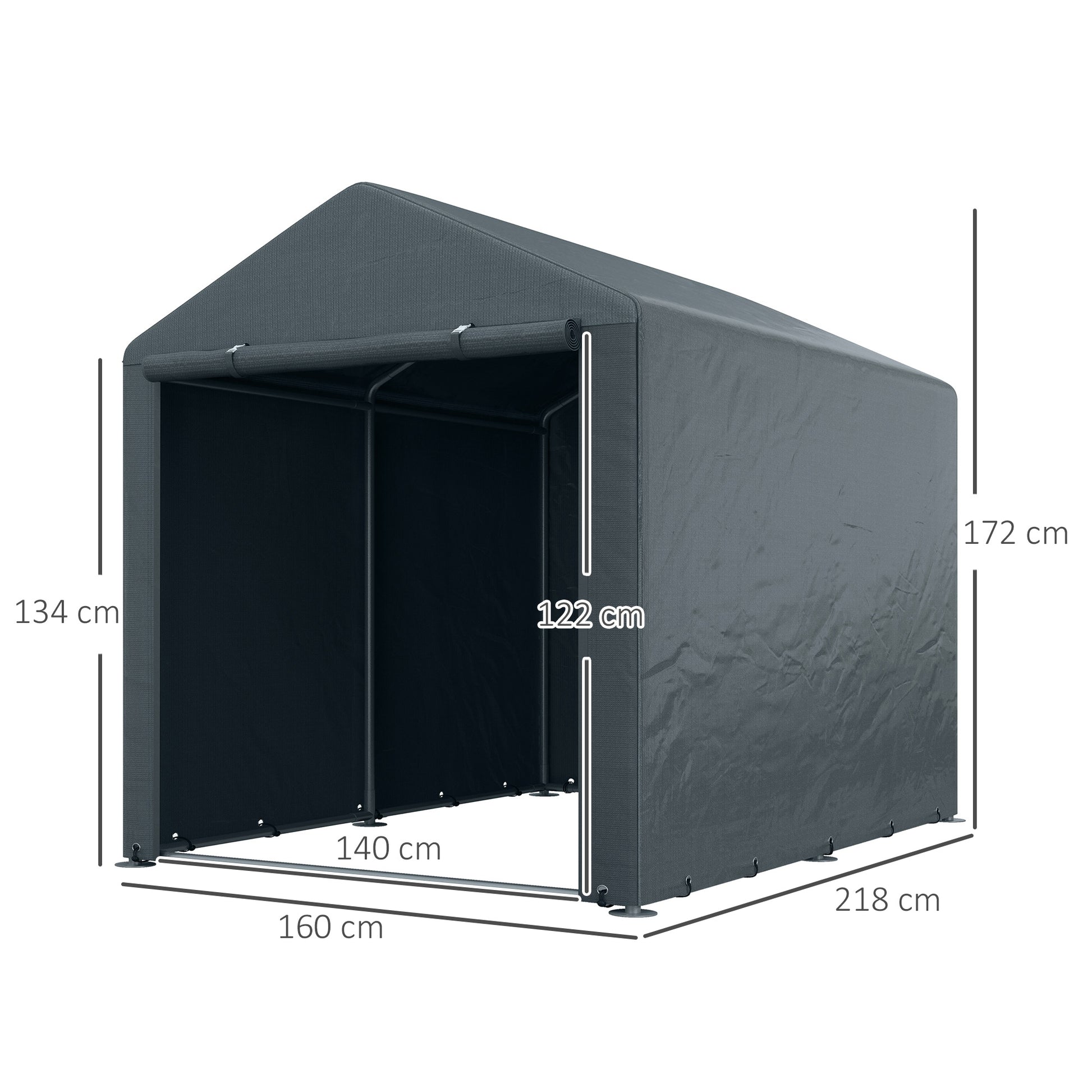 Outsunny Carpa De Jardín Exterior Para Herramientas Bicicletas 1_2
