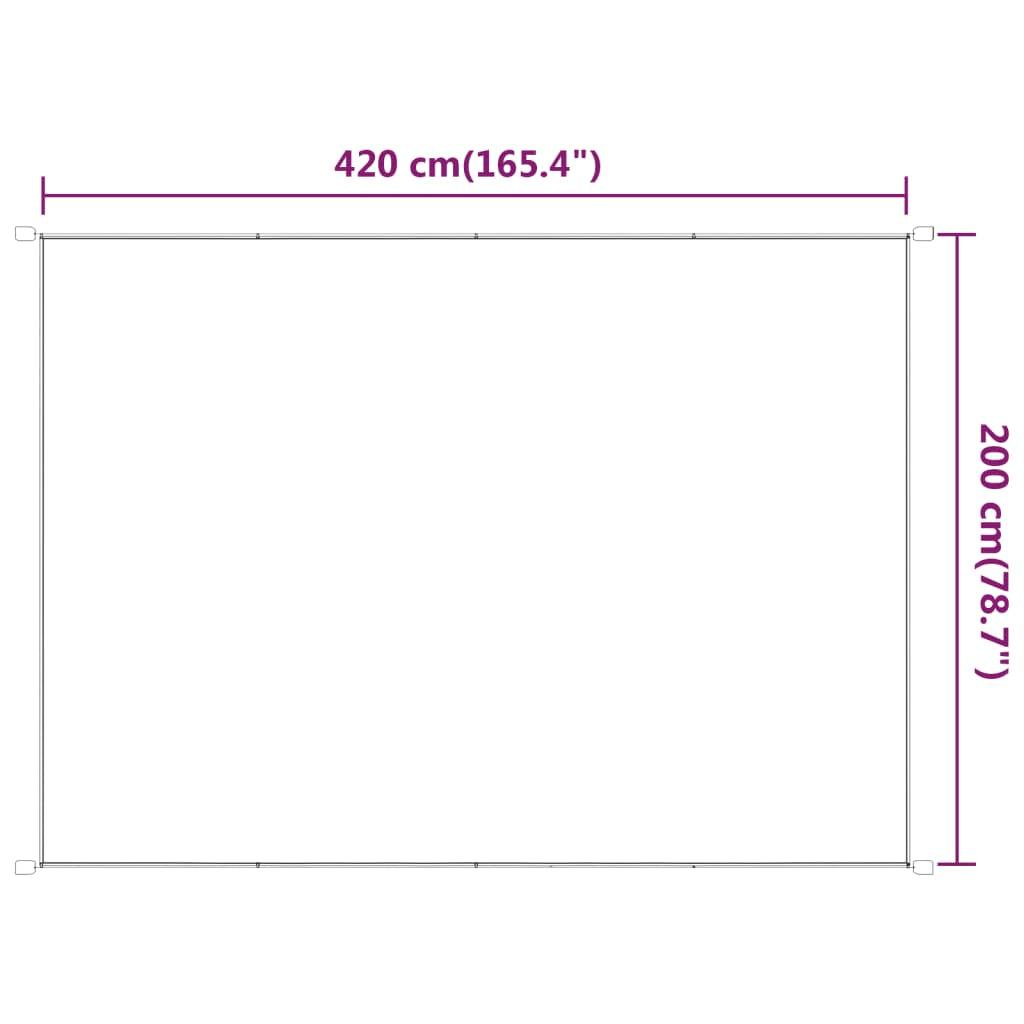 Vidaxl Toldo Vertical Blanco 200x420 Cm Tela Oxford_2