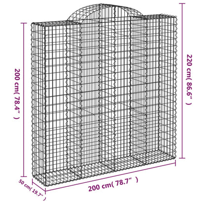 Cestas De Gaviones 11 Uds Forma De Arco Hierro 200x50x200/220cm_5