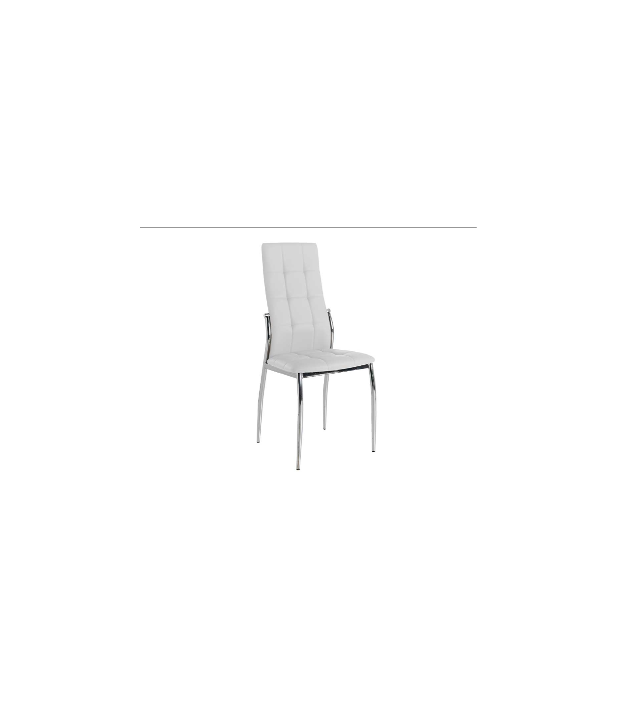 Pack De 4 Sillas Modelo Petra Acabado En Polipiel Blanco, 46 X 54 X 101/48 Cm (largo X Anc_0