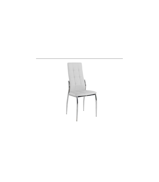Pack De 4 Sillas Modelo Petra Acabado En Polipiel Blanco, 46 X 54 X 101/48 Cm (largo X Anc_0