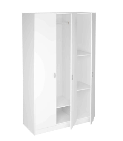 Armario 3 Puertas Abatibles Acabado Blanco, 200 Cm(alto)128,2 Cm(ancho)52 Cm(fondo)_4