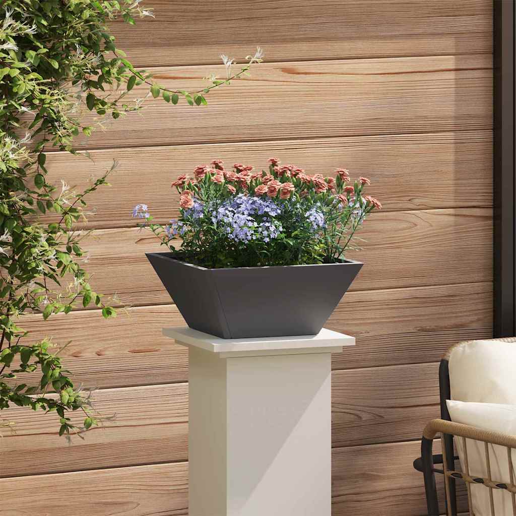 Maceta Para Jardín Negro 35 X 35 X 15 Cm Acero Laminado En Frío_3