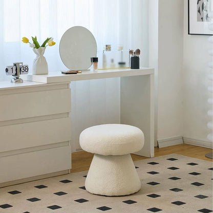 Well Home Taburete Hongo Reposapies Color Blanco Ø43x38cm_2