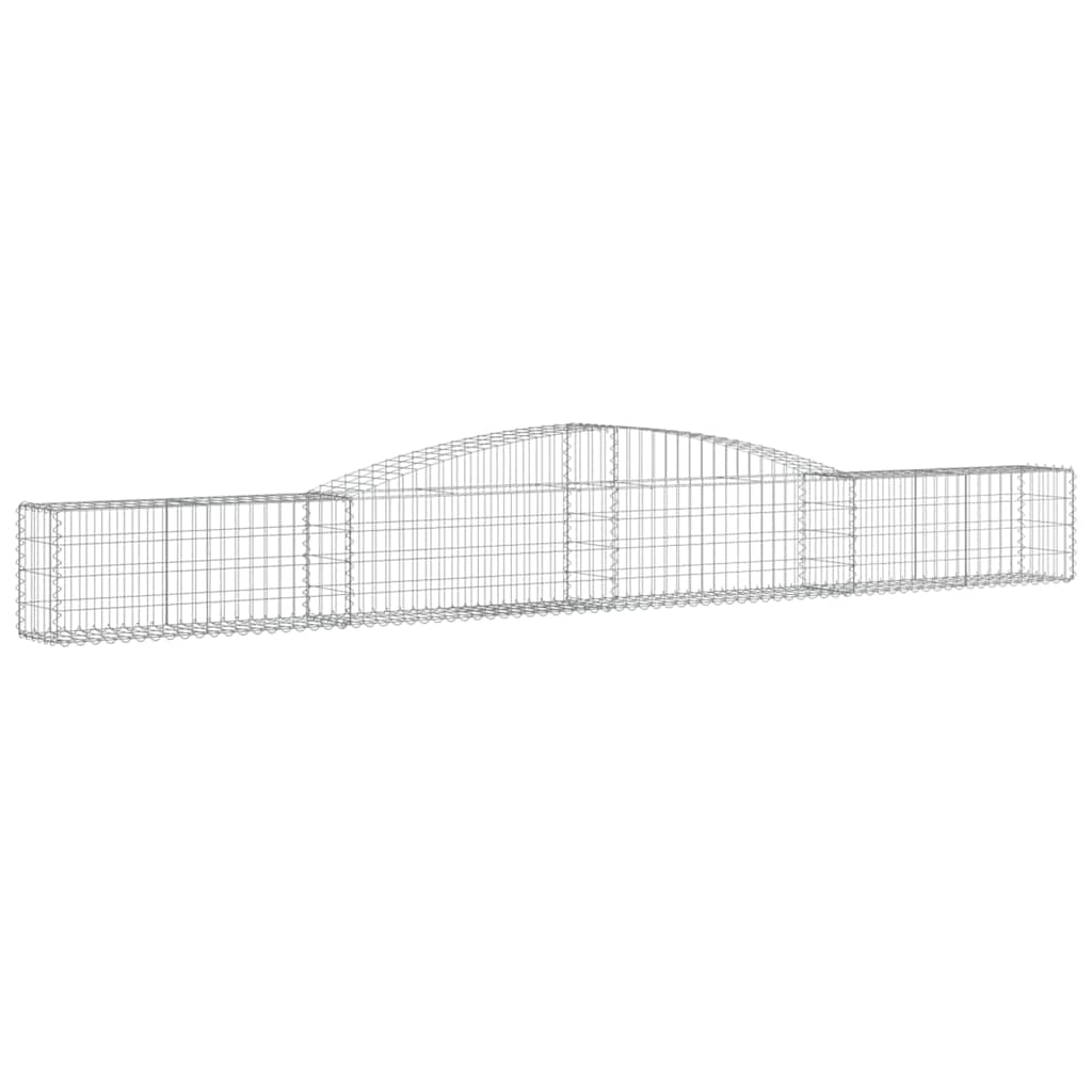 Cestas De Gaviones 2 Uds Forma De Arco Hierro 400x30x40/60 Cm_2