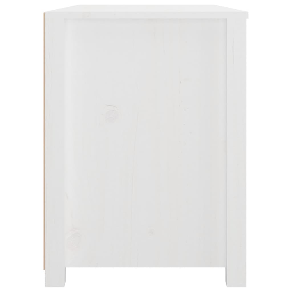 Armario Auxiliar Madera Maciza De Pino Blanco 100x40x54 Cm / Vetonek_1