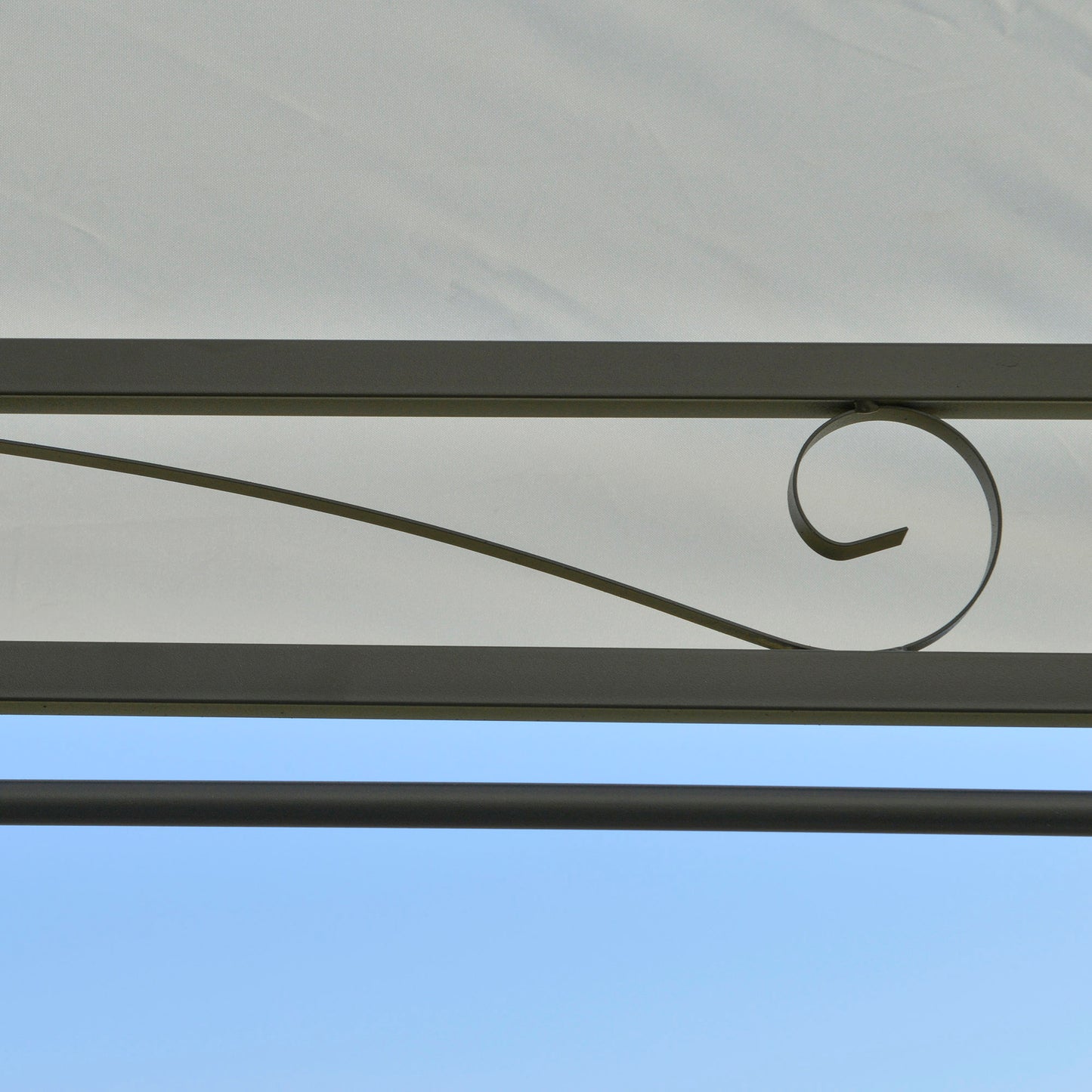 Outsunny Carpa De Jardín 4x3 M Doble Techo 6 Cortinas Laterales Con Luz Led_4