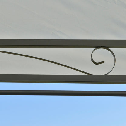 Outsunny Carpa De Jardín 4x3 M Doble Techo 6 Cortinas Laterales Con Luz Led_4