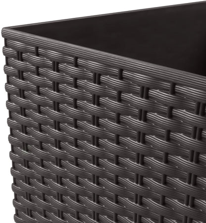 Maceta Rato De 16,3 Litros Con Inserto 22,5 X 22,5 X 42 Cm En Color Ocre Oscuro_5