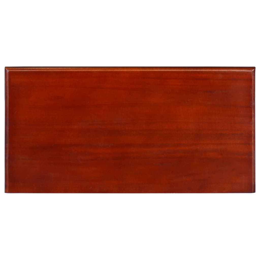 Mesa Consola Clásica De Madera Maciza Caoba Marrón 60x30x75cm_3