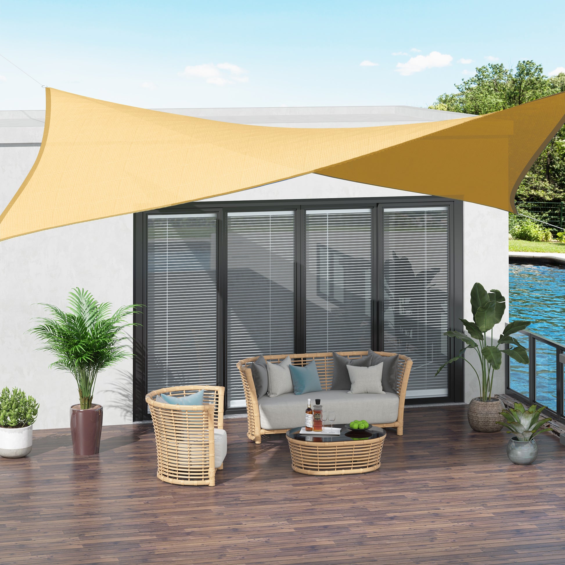 Outsunny - Toldo Vela Rectangular (varios Tamaños Y Colores)_1