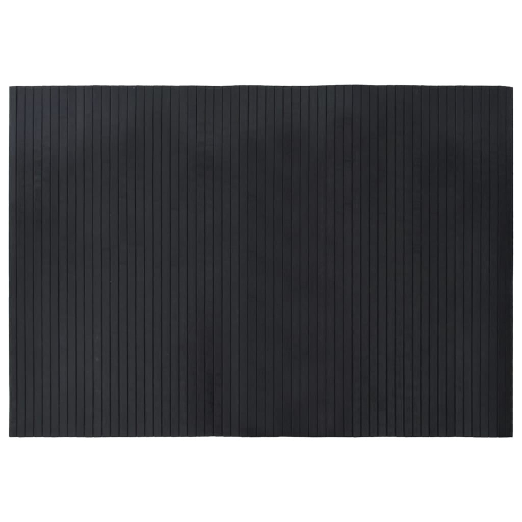 Vidaxl Alfombra Rectangular Bambú Negro 70x100 Cm_0