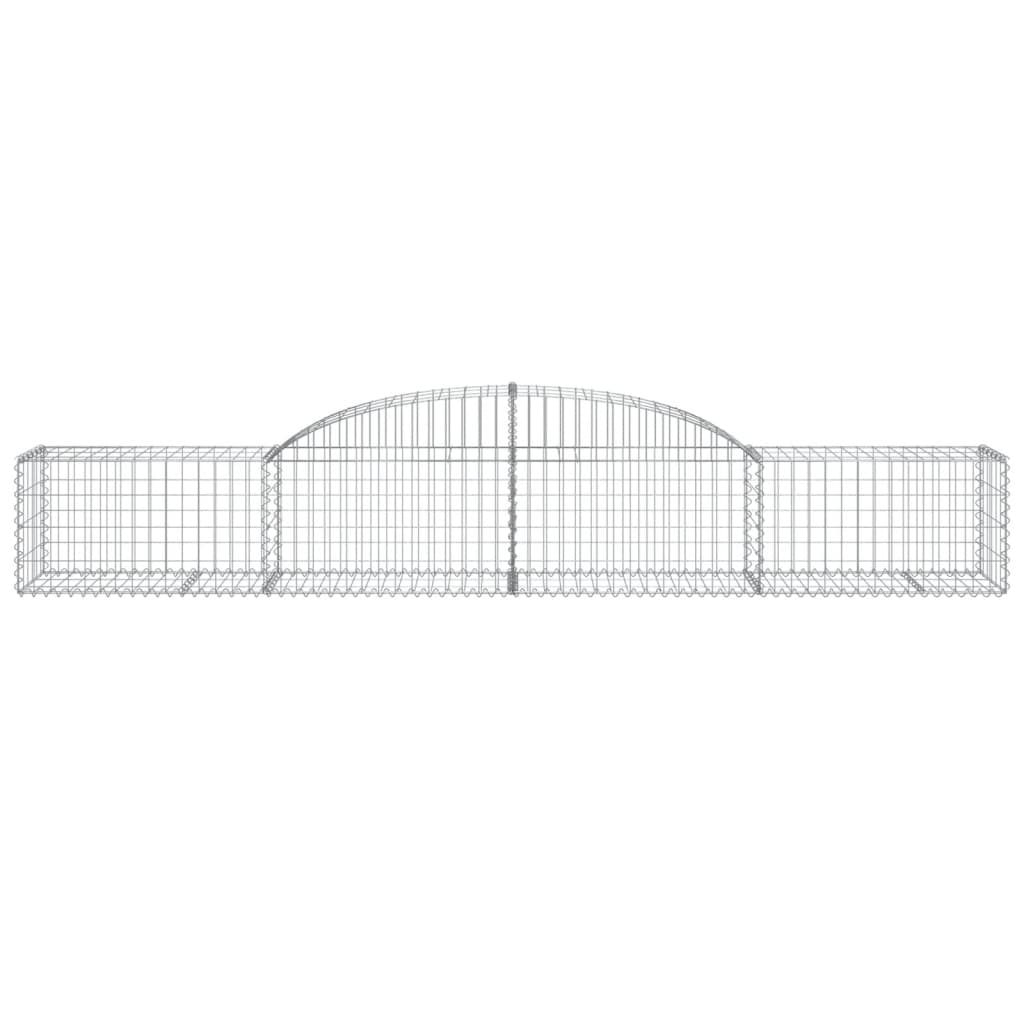 Cestas De Gaviones 10 Uds Forma De Arco Hierro 300x50x40/60 Cm_3