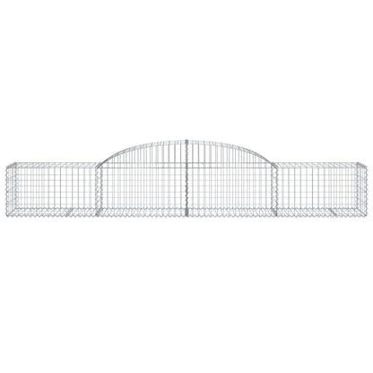 Cestas De Gaviones 10 Uds Forma De Arco Hierro 300x50x40/60 Cm_3