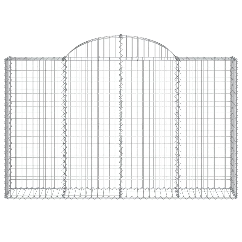 Cestas De Gaviones 9 Uds Forma De Arco Hierro 200x30x120/140 Cm_3