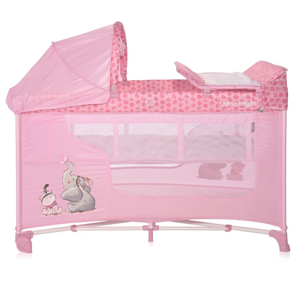 Cuna De Viaje Moonlight Plus (2 Niveles) Mellow Rose Fellows_1