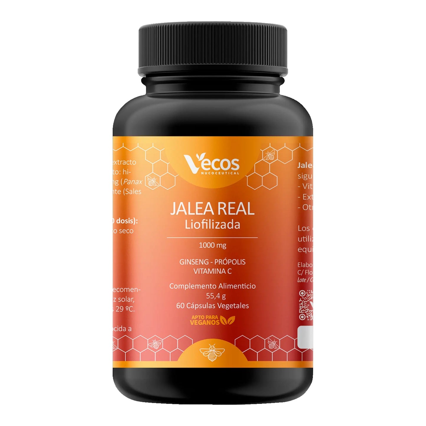 Jalea real liofilizada Vecos 60 capsulas
