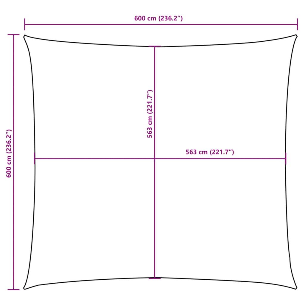 Vidaxl Toldo De Vela Cuadrado Tela Oxford Terracota 6x6 M_2